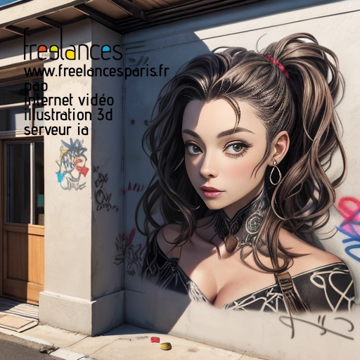 Pao mise en page internet vidéo illustration 3d serveur IA générative AI freelance paris studio de création magazines Y4QE28E0